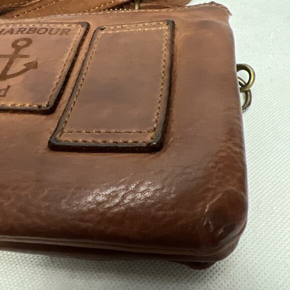 Harbour 2nd Leather Crossbody Luna Bag Compact Purse Brown Adjustable Strap - Picture 4 of 12